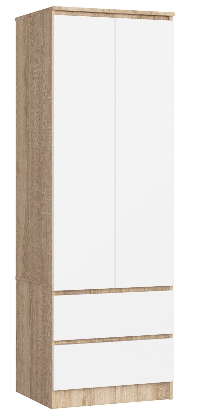 Šatníková skriňa Star 60 cm dub sonoma/biela