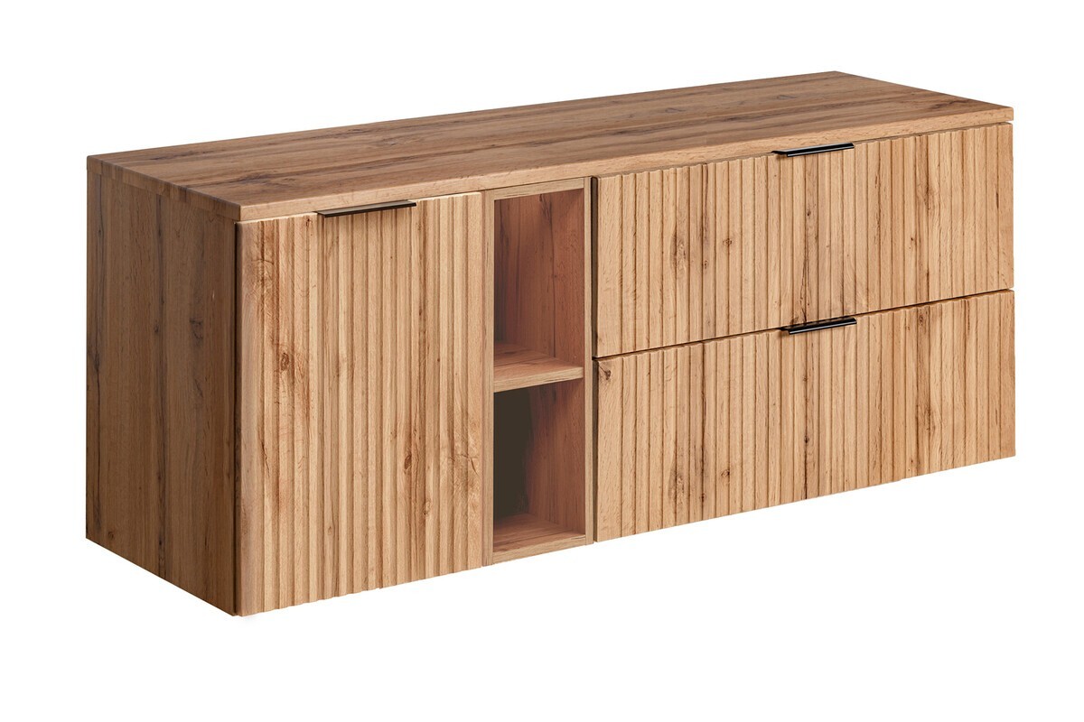 Skříňka pod umyvadlo Casad s deskou 140 cm dub wotan