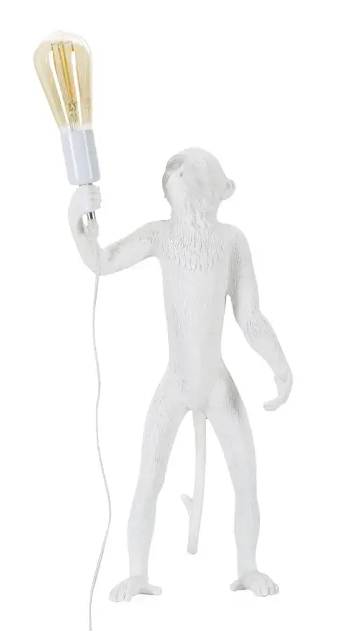 Stolní lampa Monkey 55 cm bílá
