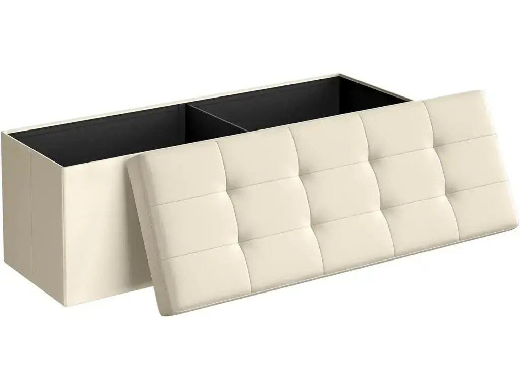 Taburet Soor s úložným prostorem světle béžový