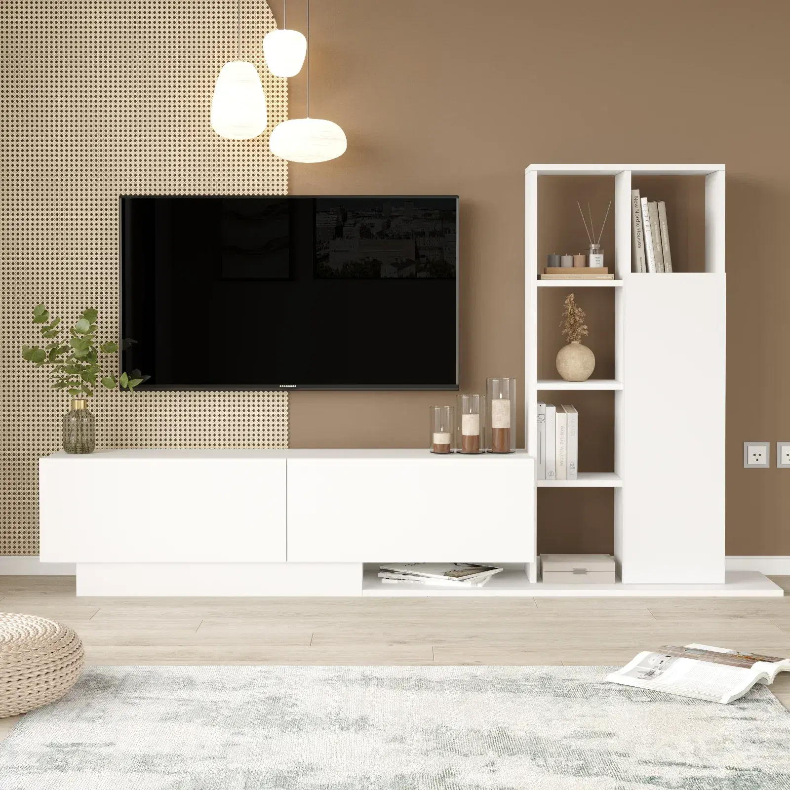 TV stena Houseland Blaze biela