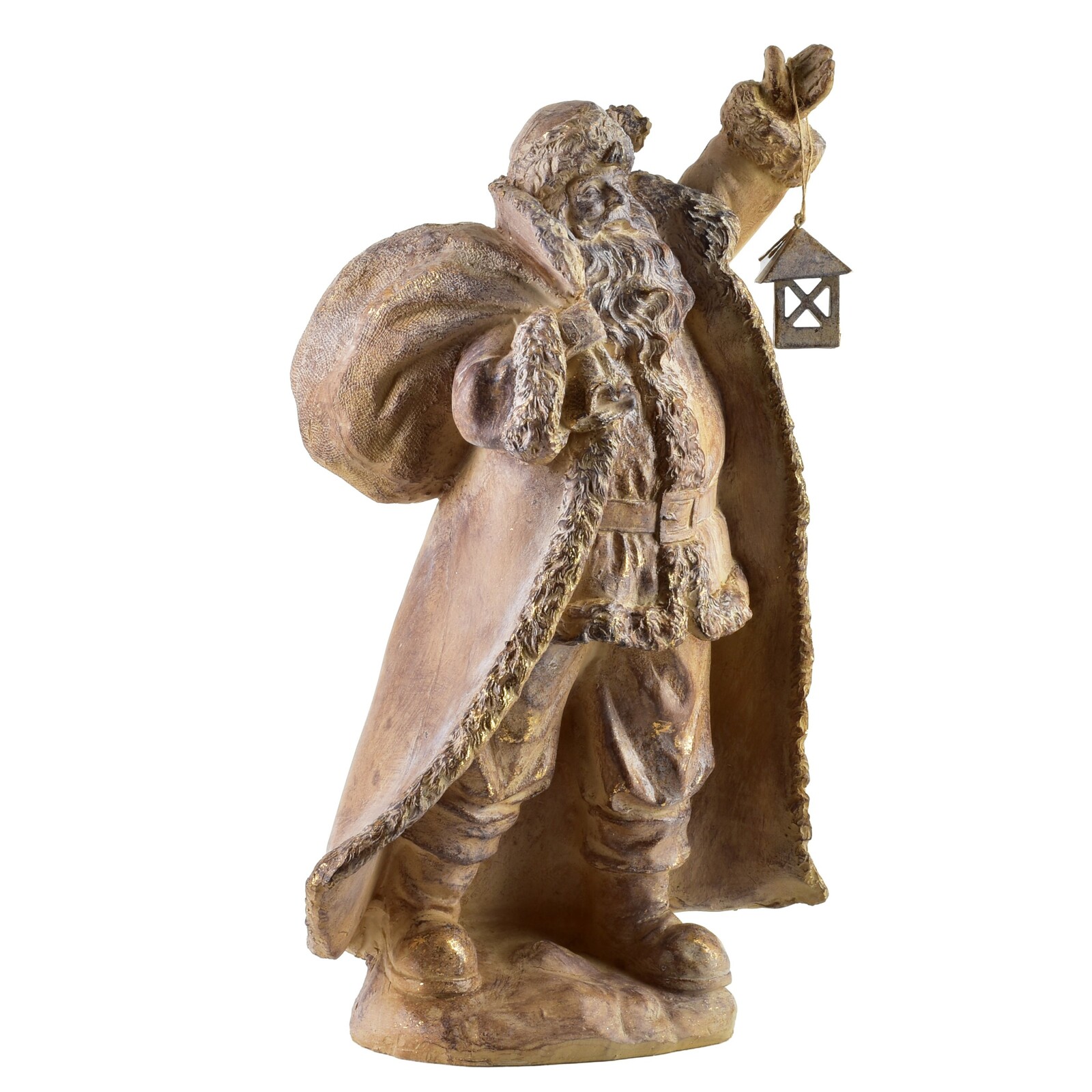 Vánoční figurka svatý Mikuláš Santa Lila 41 cm hnědá