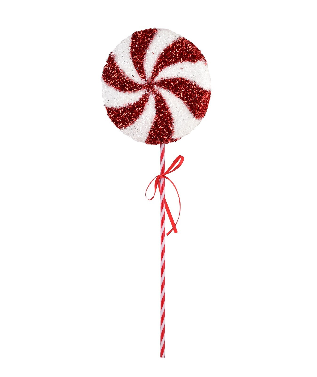 Vánoční ozdoba Santa Lila Lízátko 60 cm červeno-bílá