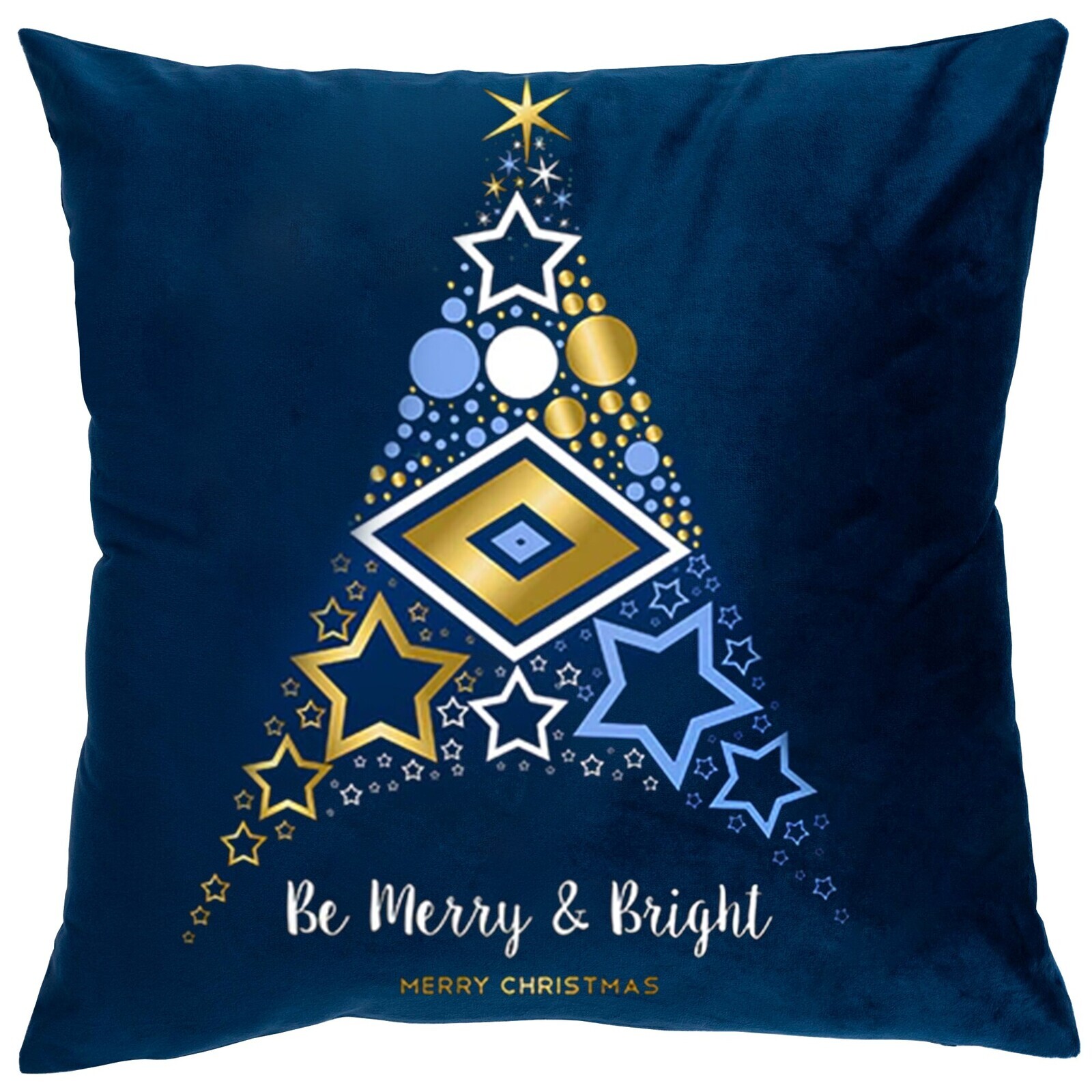 Vánoční povlak na polštář Zane modrý