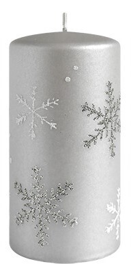 Vánoční svíčka FROST 17,5 cm šedá