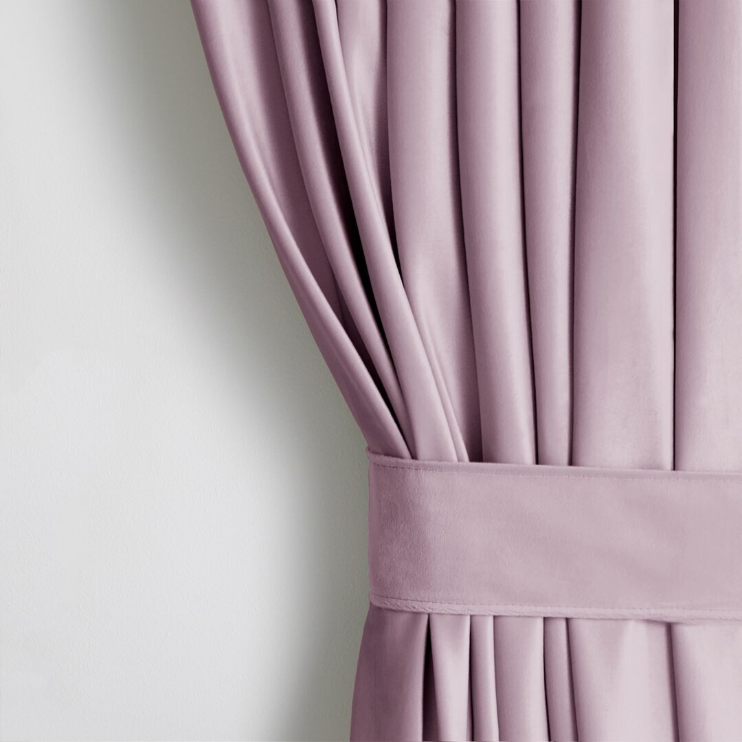 Záves AmeliaHome Velvet 140x270 cm ružový