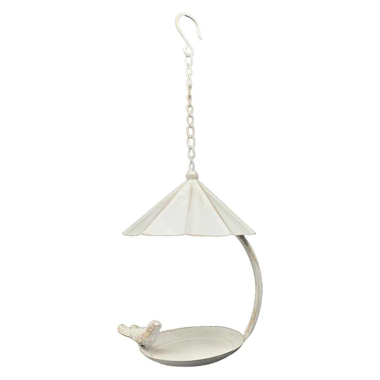 Závěsné krmítko s pítkem BIRDY krémově bílé