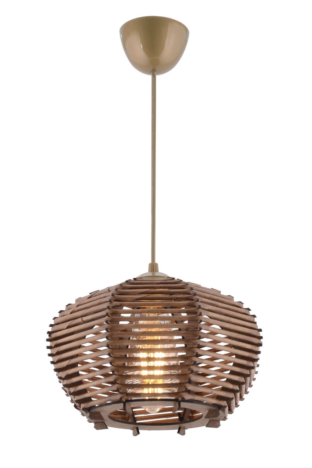 Závěsný lustr Barlas hnědý