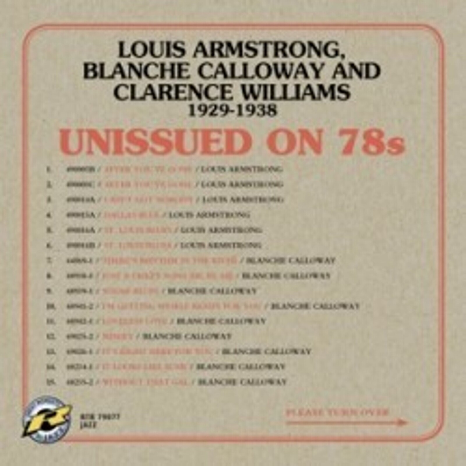 Louis Armstrong, HOT DANCE BANDS 1929-1938 - UNISSUED ON 78S, CD