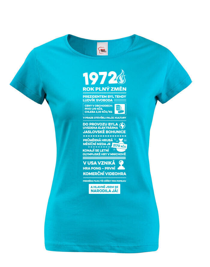 Dámske tričko narodeninové noviny 1972