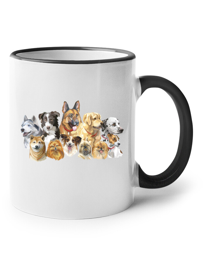 Hrneček  s úžasným potiskem psů - skvělý dárek na narozeniny