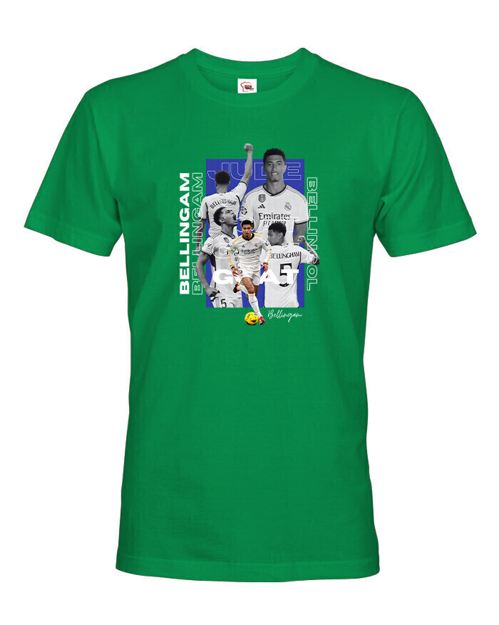 Pánské tričko s potlačou Juda Bellinghama - tričko pre milovníkov futbalu