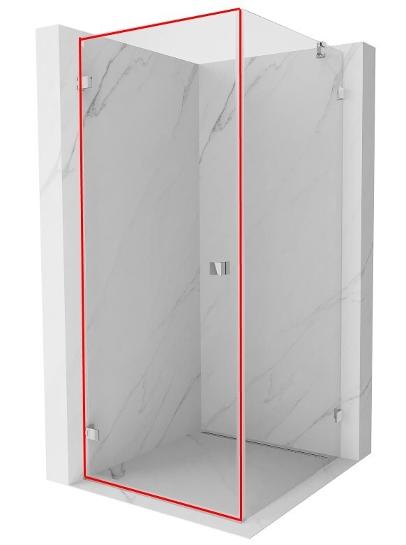 MEXEN - LUNAR dvere (Šx1) sklo 80x200 cm 6 mm, transparentné 832-080-000-00-00