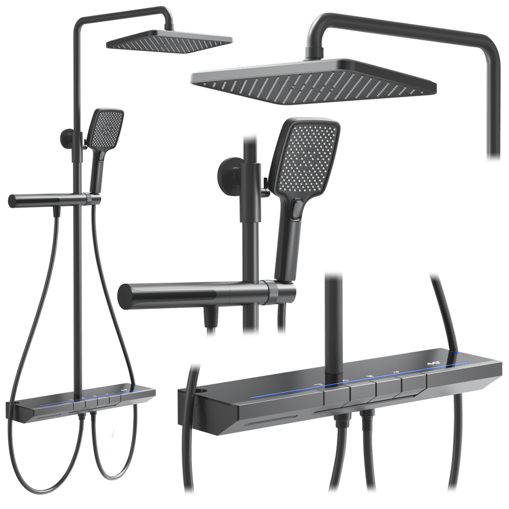 REA REA - Sprchový set s termostatom Pedro Titanium REA-P0896