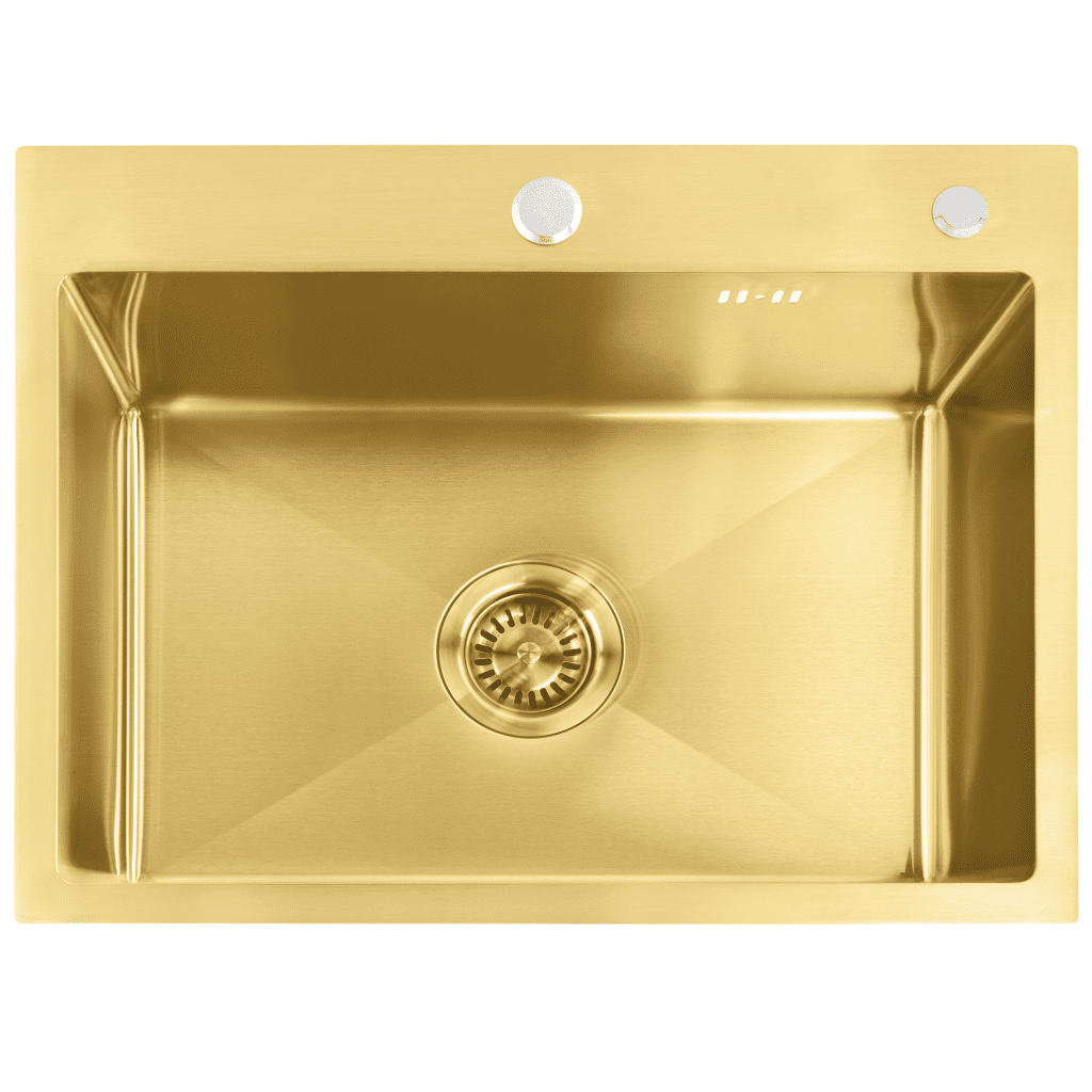REA REA - Oceľový drez Liam BRUSH GOLD ZLE-06007