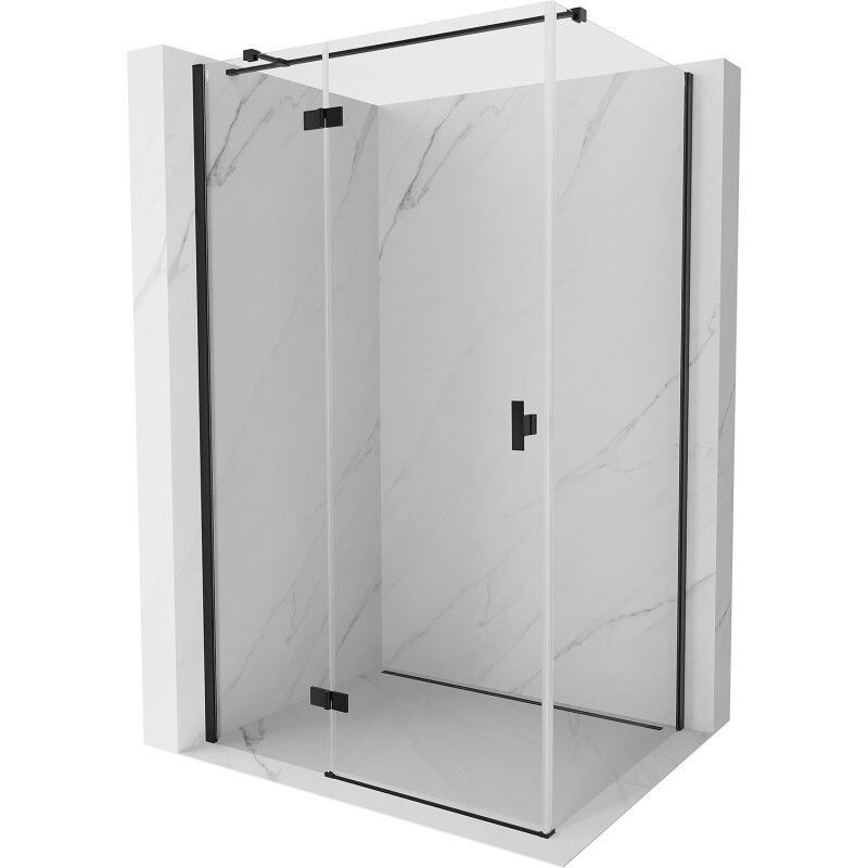 MEXEN/S - Mist HT sprchovací kút dvere krídlové ľavá 80 x 90, transparent, čierna 8A5T-080-090-70-00-L