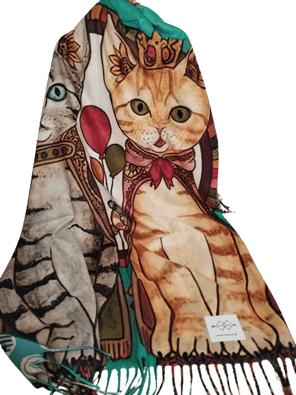 Veľký šál s dvoma mačkami Gustav Klimt