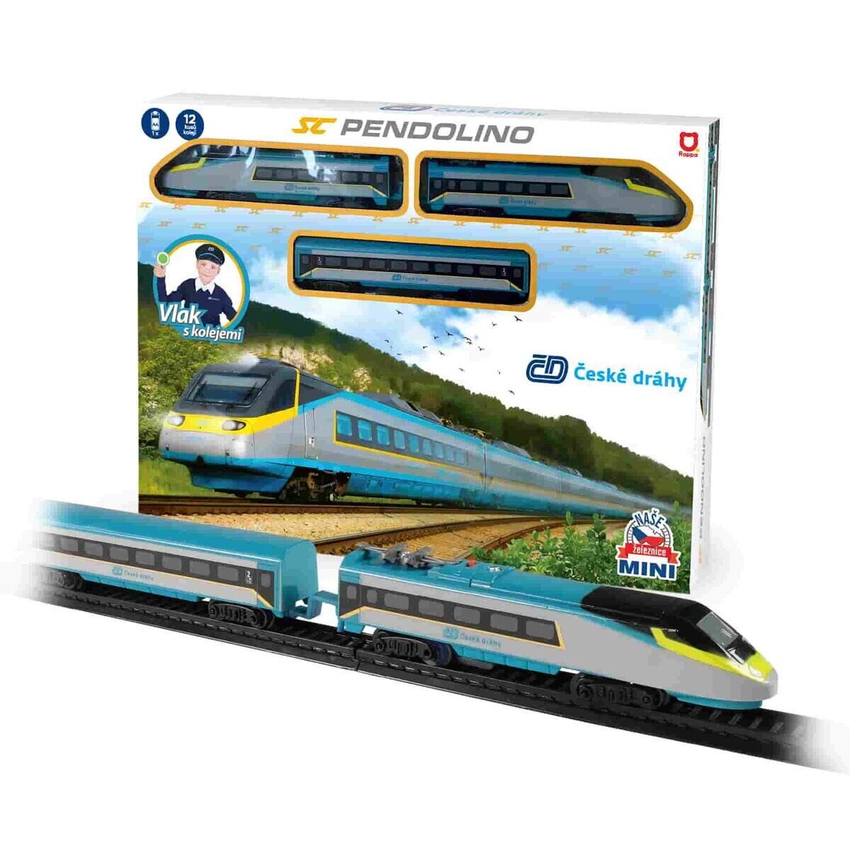Rappa Vlak Pendolino MINI Naša železnica na batérie