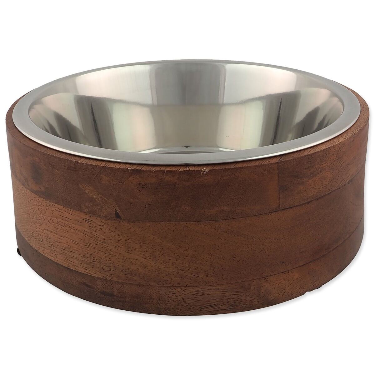 Miska Dog Fantasy nerez v dřevě, rovná 1730ml