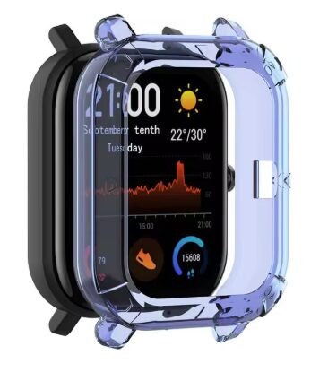 Silikónový rámček pre Amazfit GTS - Modrý