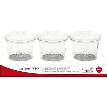 Weck Zaváracie poháre 160 ml 3 ks, s viečkom