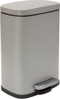 Spirella pedálový odpadkový kôš Akira, matný sivohnedý, oceľ, soft-close, 12 l