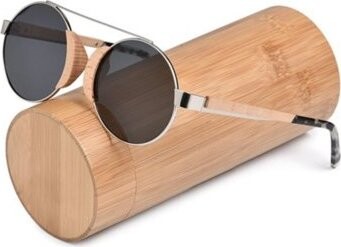 TEXTILOMANIE Slnečné okuliare drevené retro tmavé