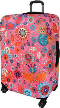 Kufryplus Obal na kufor Z81 Pink Flowers L