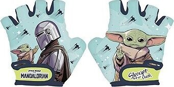 Disney Detské cyklistické rukavice na bicykel Mandalorian
