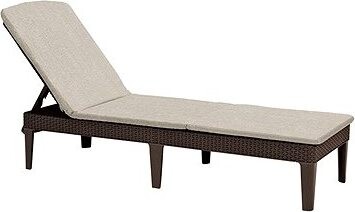 KETER Ležadlo záhradné Jaipur, hnedé s poduškou