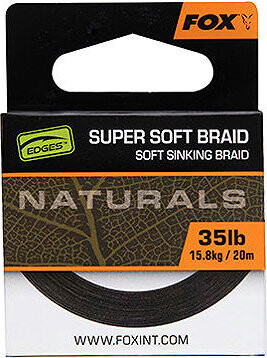 FOX Šnúrka Naturals Soft Braid Hooklength 20 m 35 lb