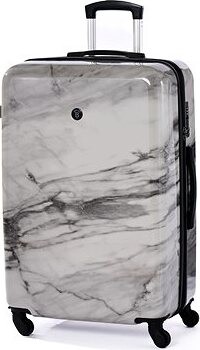 BERTOO Cestovný kufor Marmo, biely 99 l