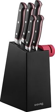Siguro Sada nožov Kuro 5 ks + blok na nože s brúskou