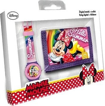 Minnie Mouse – Darčeková súprava hodiniek a peňaženky Summer