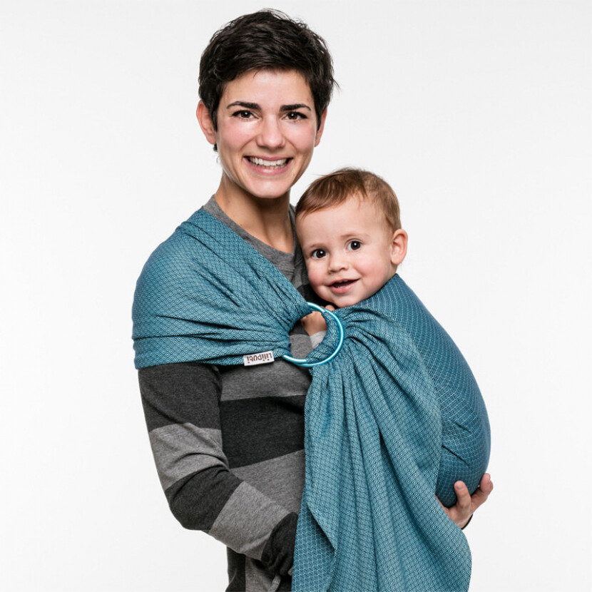 Šatka Liliputi Ring Sling - modrá