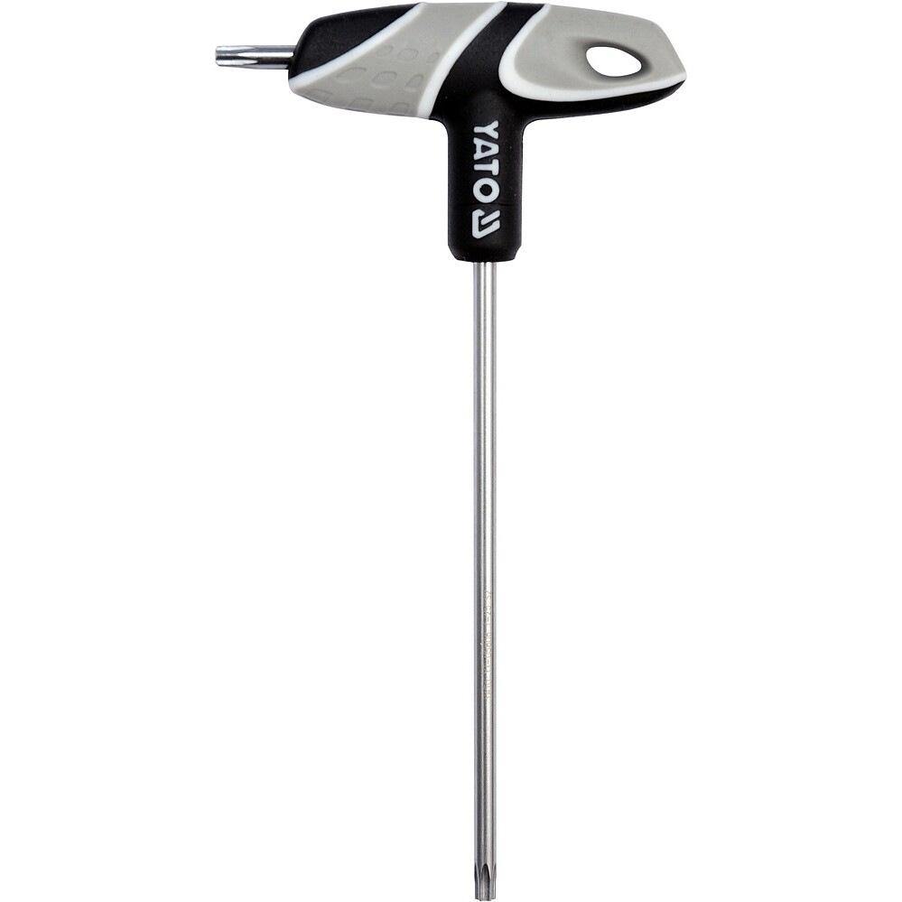 Skrutkovač Yato T TORX s otvorom T25 - sivý-strieborný