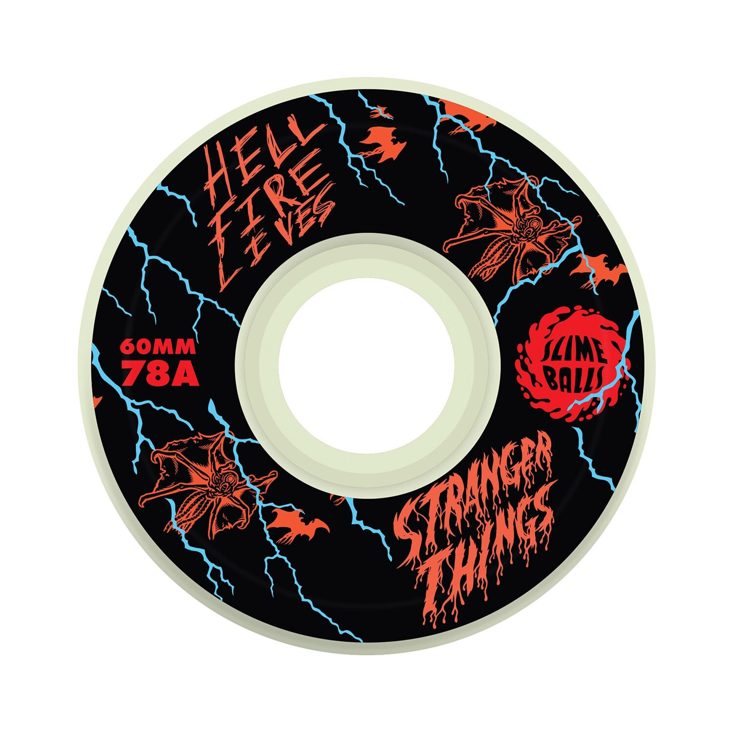 Santa Cruz Skateboards Stranger Things 60Mm Meek Slasher Eddie Og Slime 78A