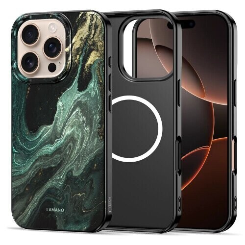 Puzdro Tech-Protect Lamano Magsafe iPhone 16 - Verde Aura