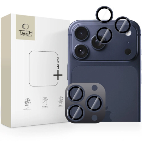 Tech-Protect CamRing Fit ochranné sklo na kameru na iPhone 14/15/16/17 Pro / Max, modré