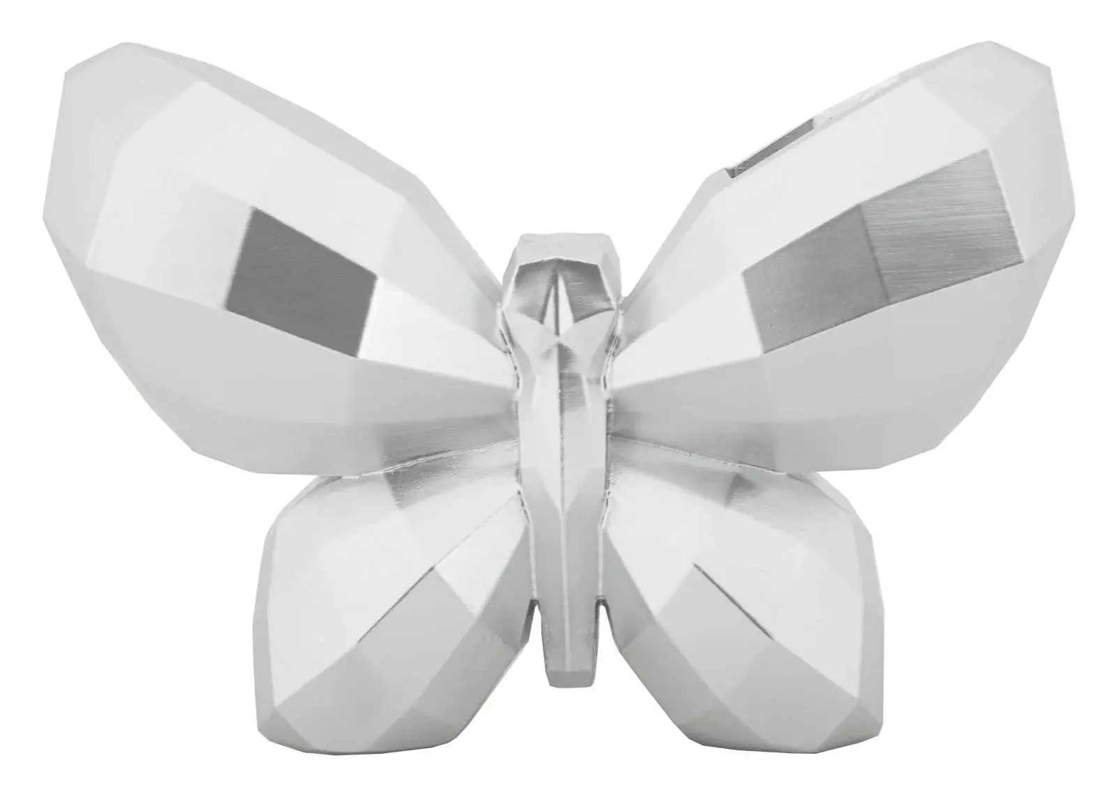 Designová váza Butterfly 22 cm stříbrná