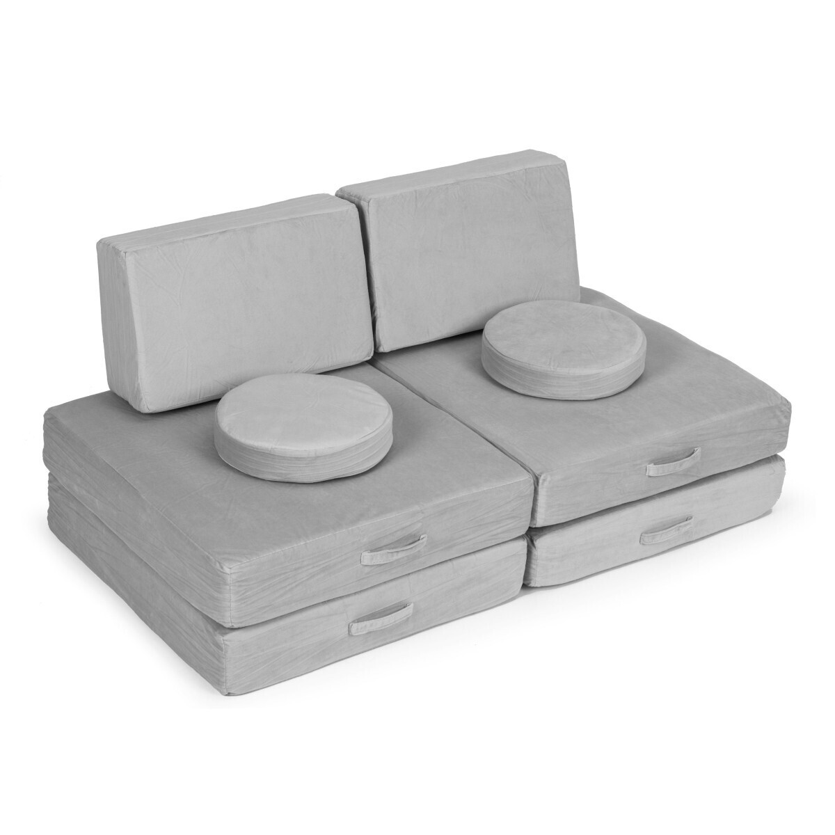 Dětská modulární pohovka DIY 8 dílů šedá