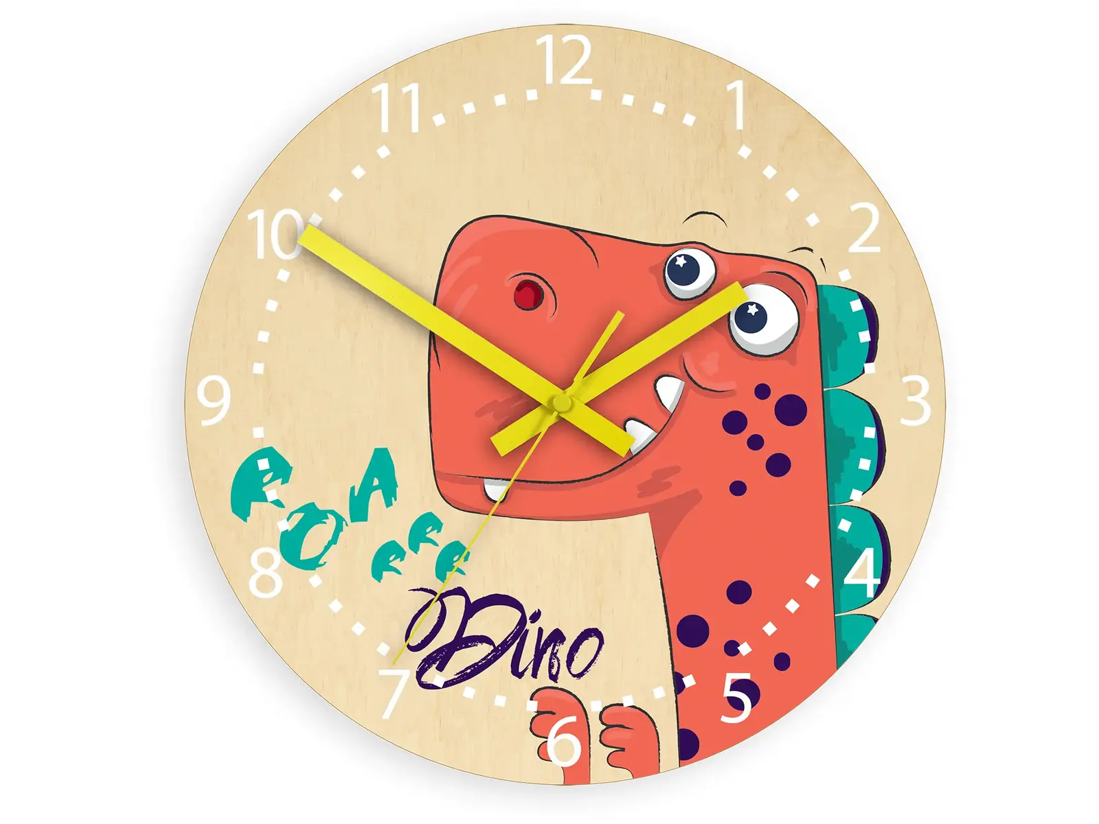 Dětské nástěnné hodiny Ami Dinosaurus 30 cm vícebarevné