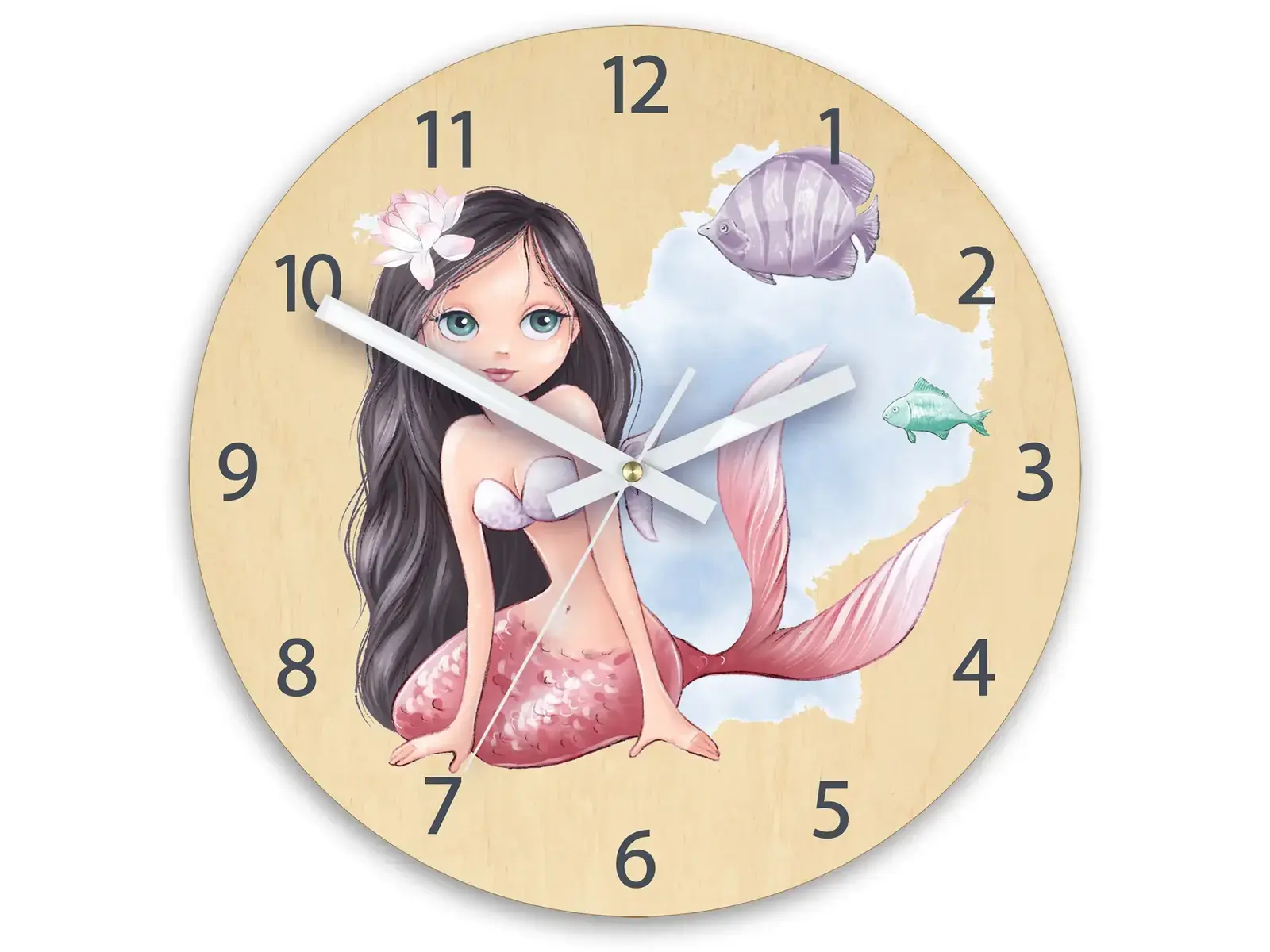 Dětské nástěnné hodiny Ami Mořská panna 30 cm vícebarevné II