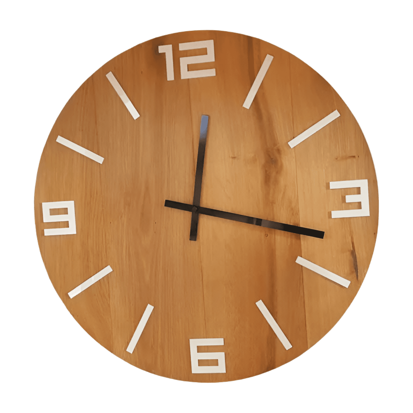 Dřevěné nástěnné hodiny Arabic 50 cm hnědé/bílé