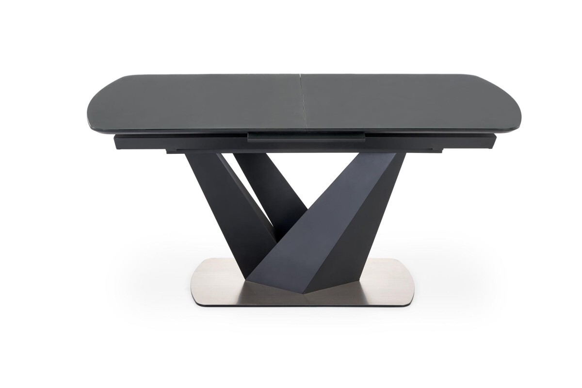 Jídelní rozkládací stůl Patrizio 160/200 cm tmavě šedý/černý