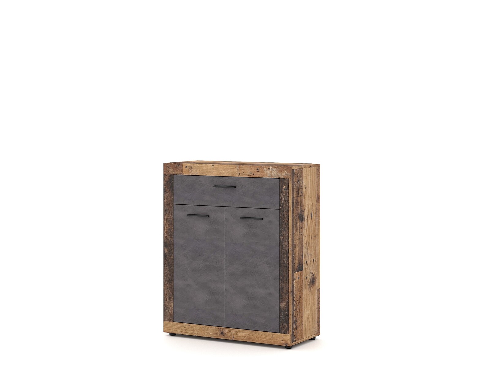 Komoda Luna 89,9 cm dub Matera tmavý/šedá