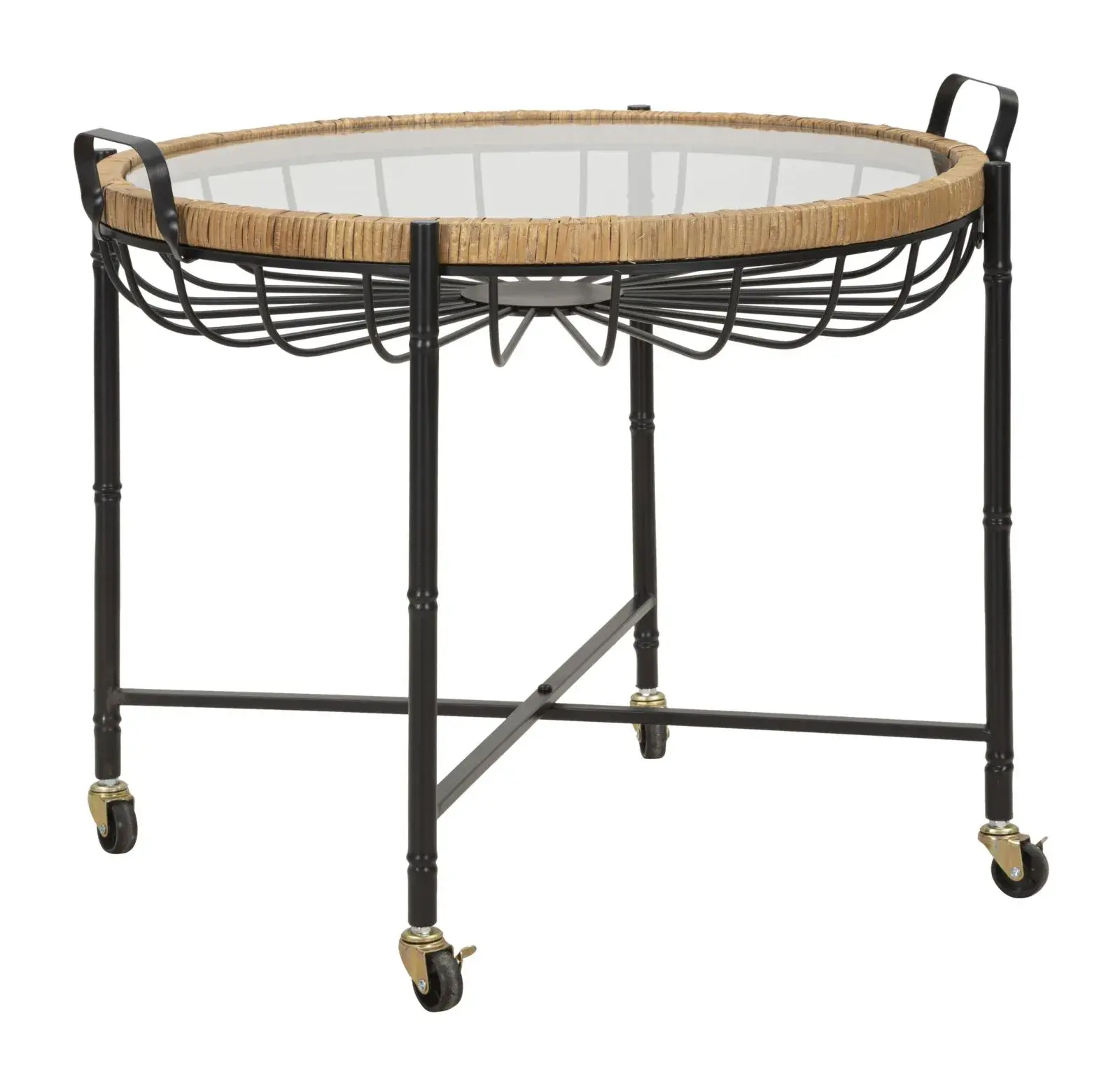 Konferenční stolek Cebu 70 cm černý/hnědý