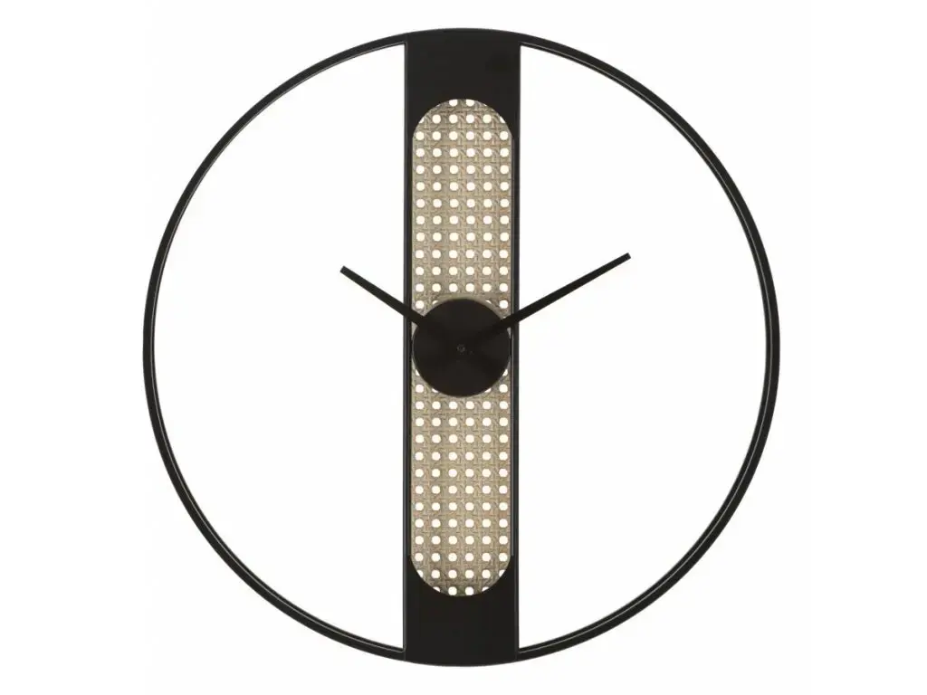 Kovové nástěnné hodiny Ribby 60 cm černé