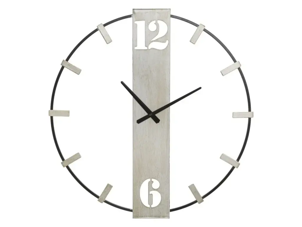 Kovové nástěnné hodiny Silvery 61 cm černé/stříbrné