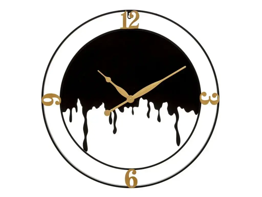 Kovové nástěnné hodiny Splash 66 cm černé/zlaté